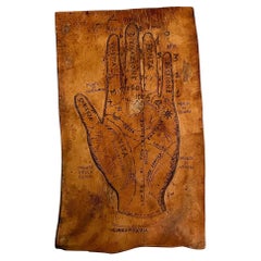 Lámina moderna italiana de cuero con dibujo a mano, años 1950-1990