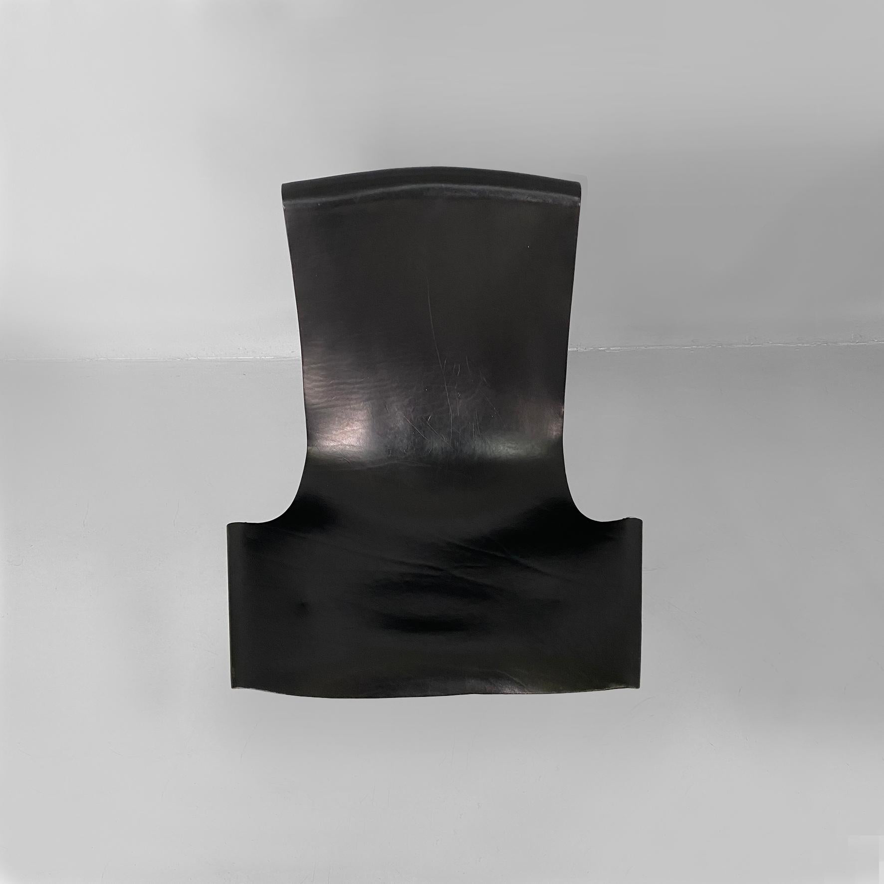 Italian modern leather T chairs by Katavolos, Douglas and Kelley for ICF, 1960s For Sale 1