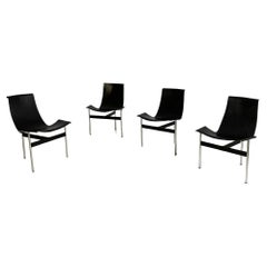 Italian modern leather T chairs by Katavolos, Littell and Kelley for ICF, 1960s