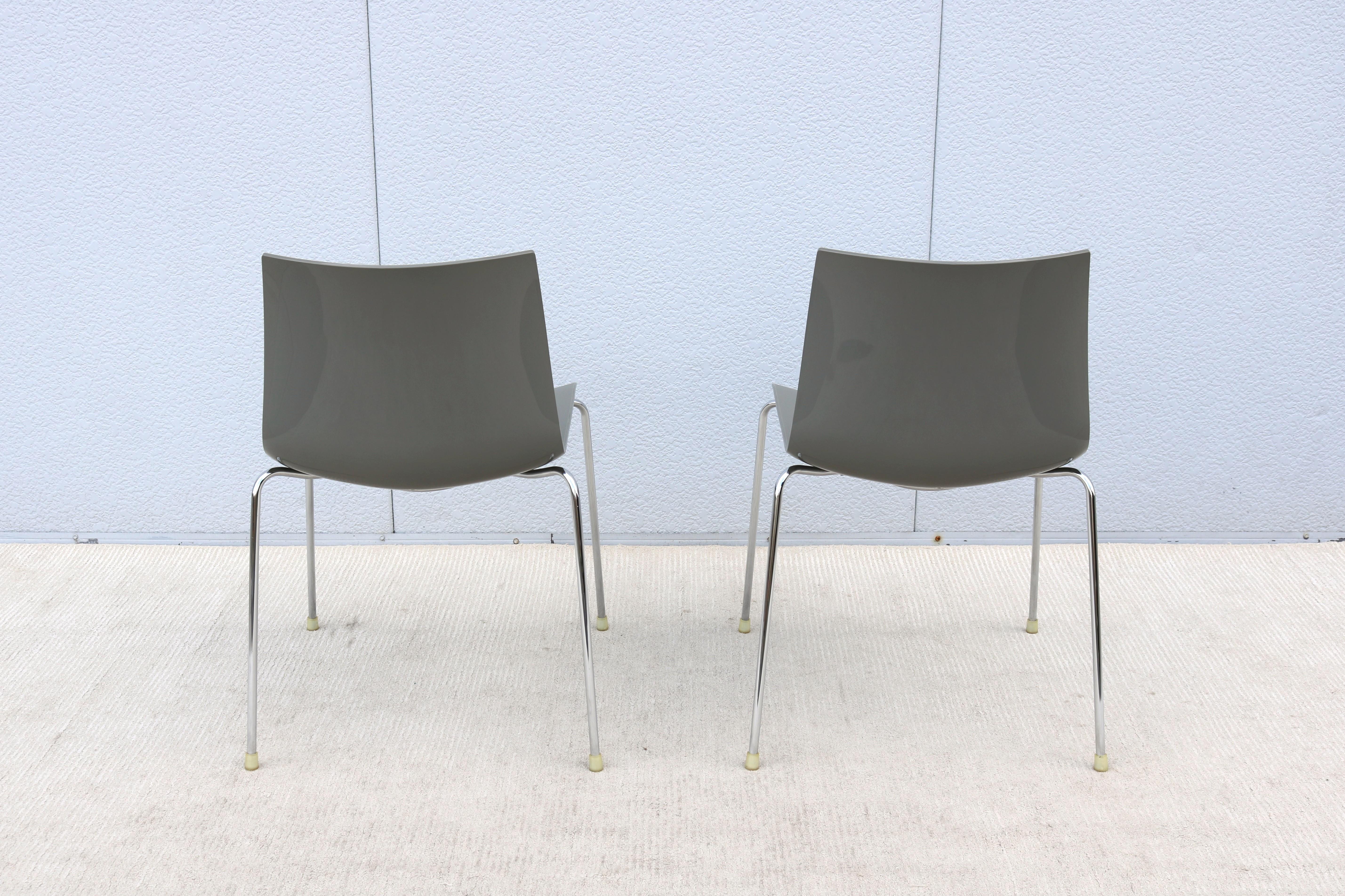 Italian Modern Lievore Altherr Molina for Arper Catifa 46 Dining Chairs - a Pair For Sale 5