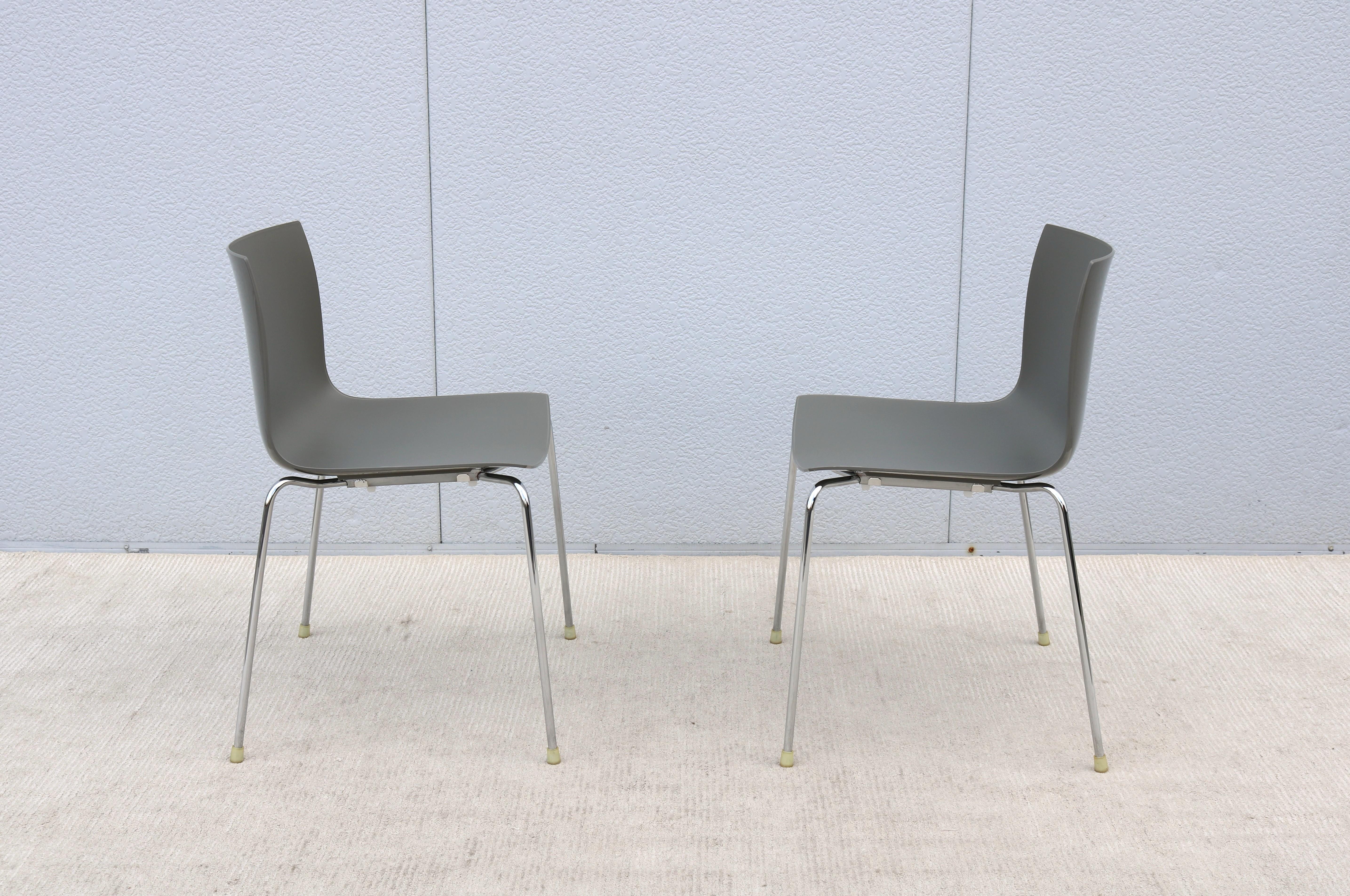Italian Modern Lievore Altherr Molina for Arper Catifa 46 Dining Chairs - a Pair For Sale 7