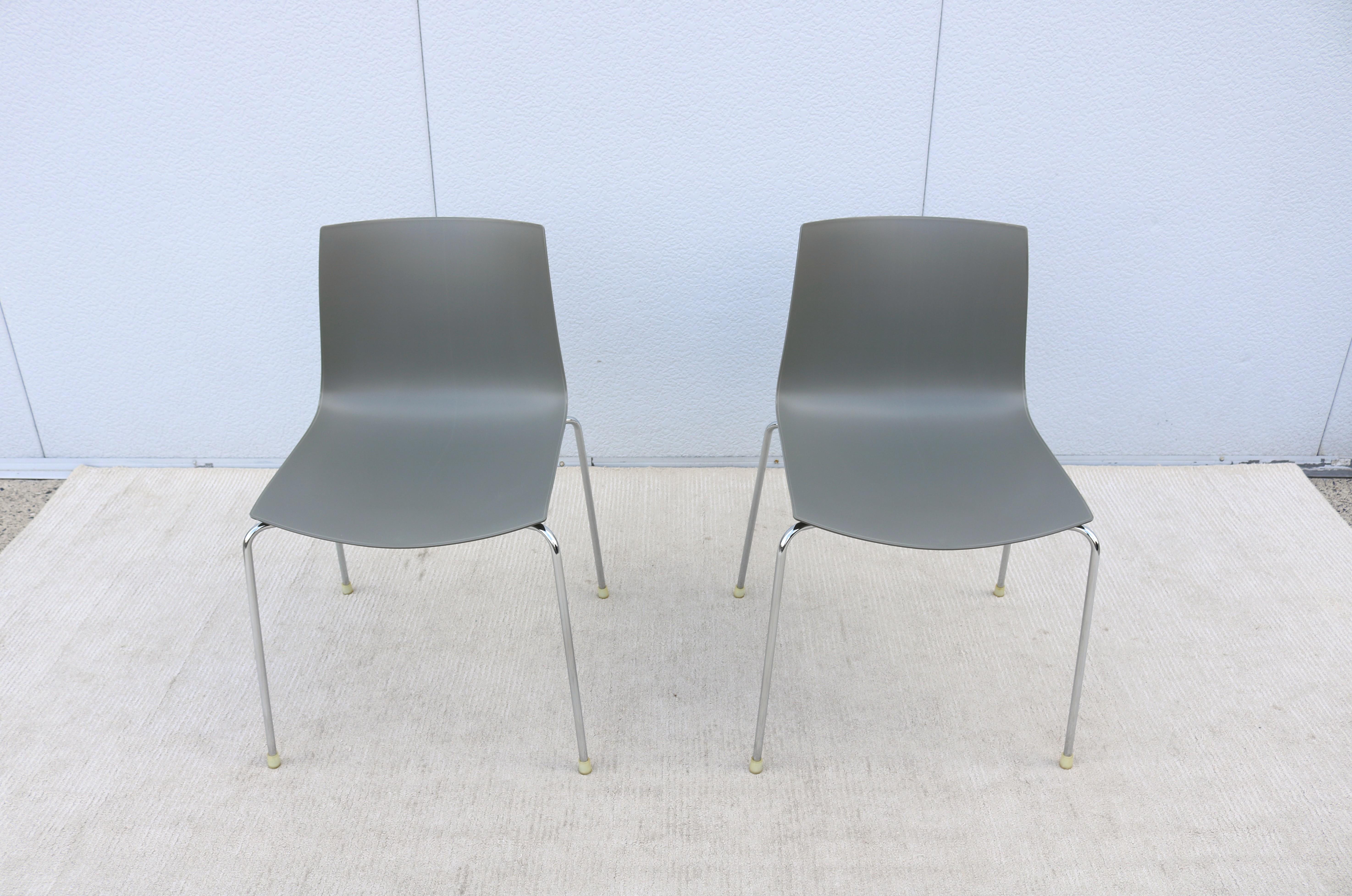 Italian Modern Lievore Altherr Molina for Arper Catifa 46 Dining Chairs - a Pair For Sale 1