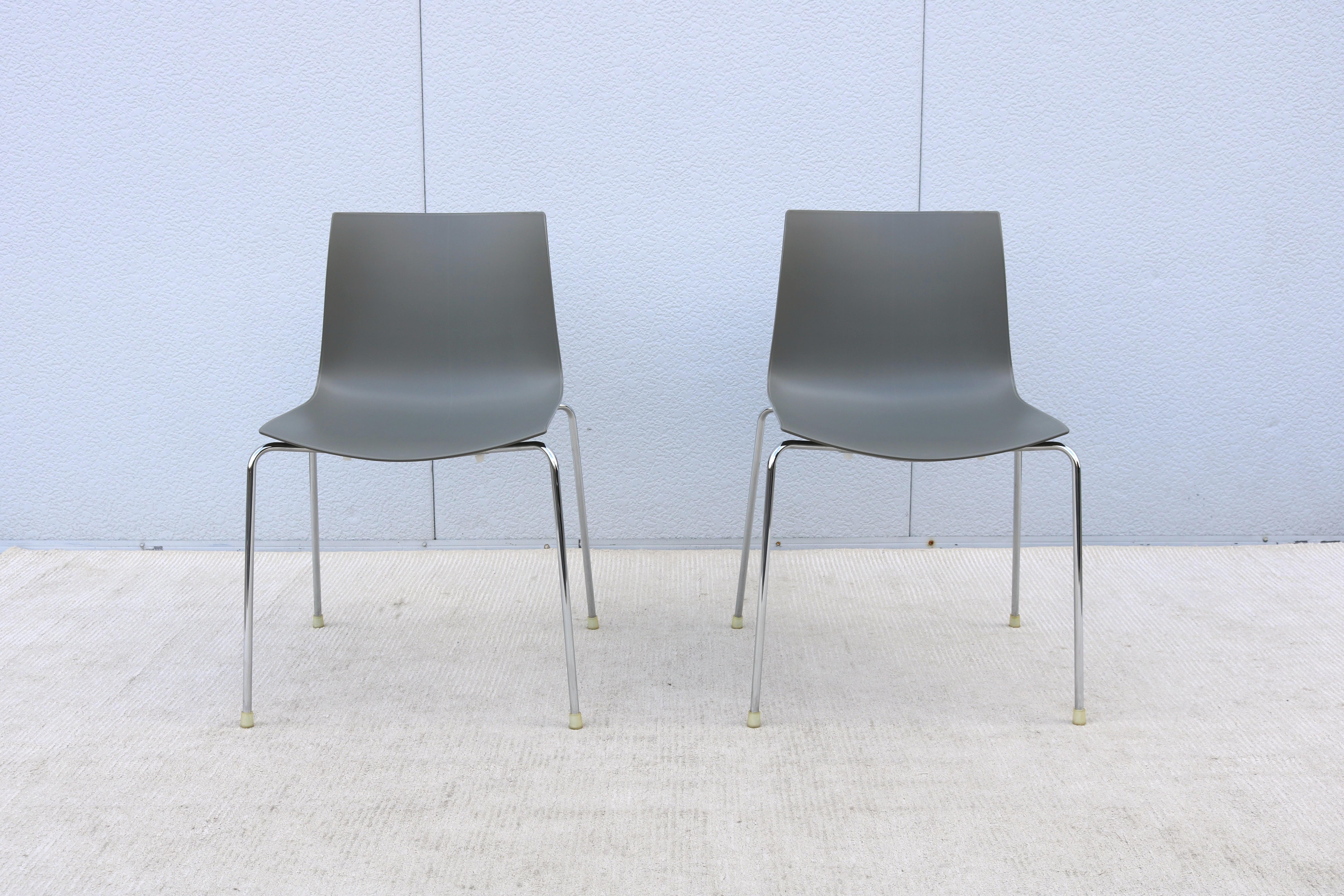 Italian Modern Lievore Altherr Molina for Arper Catifa 46 Dining Chairs - a Pair For Sale 2
