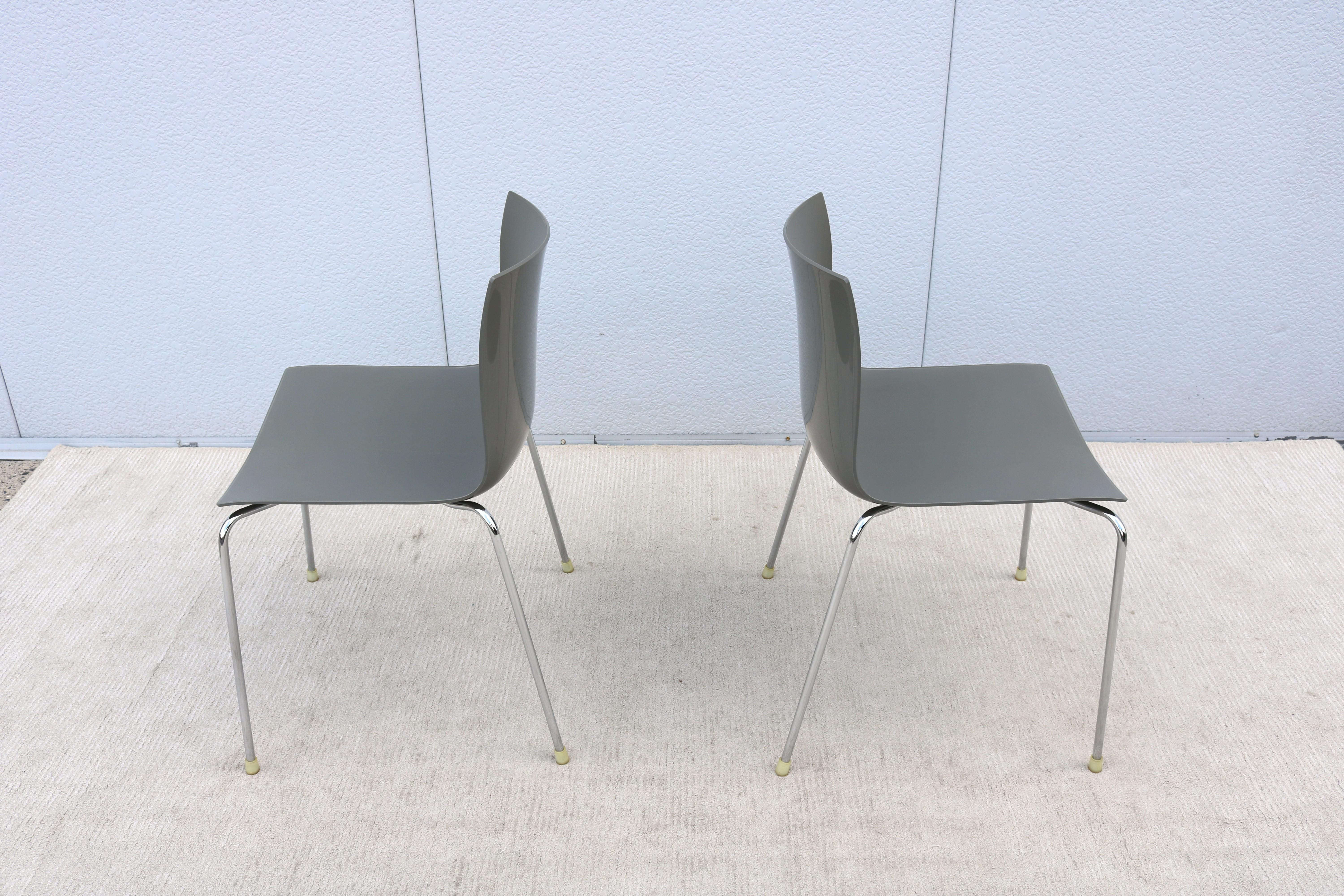 Italian Modern Lievore Altherr Molina for Arper Catifa 46 Dining Chairs - a Pair For Sale 3