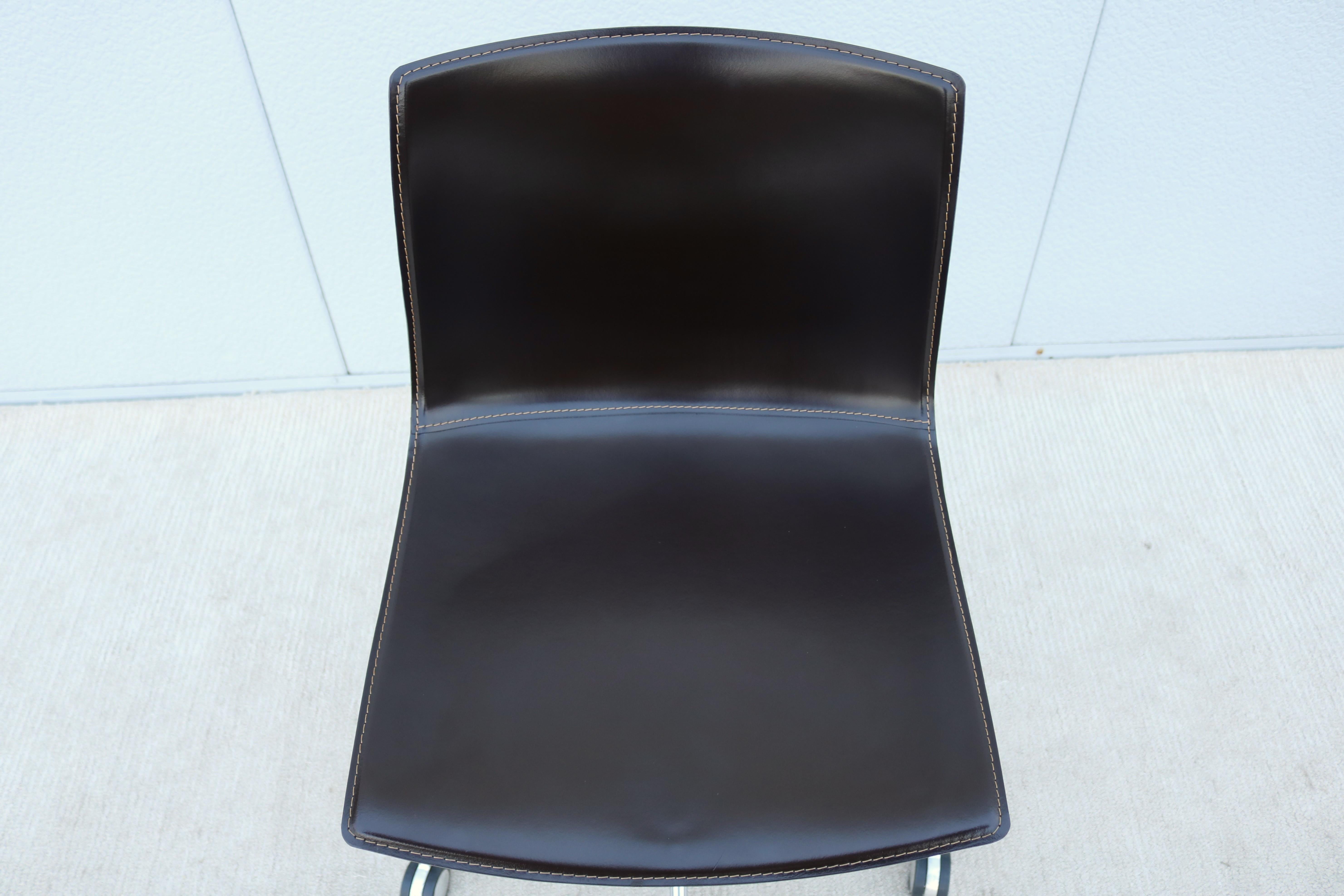 Italian Modern Lievore Altherr Molina for Arper Catifa Leather Swivel Desk Chair For Sale 12