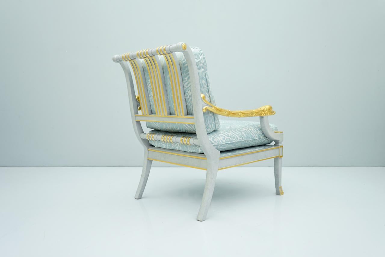 Italian Modern Light Blue Lounge Chair StyleArte, 1990s 6