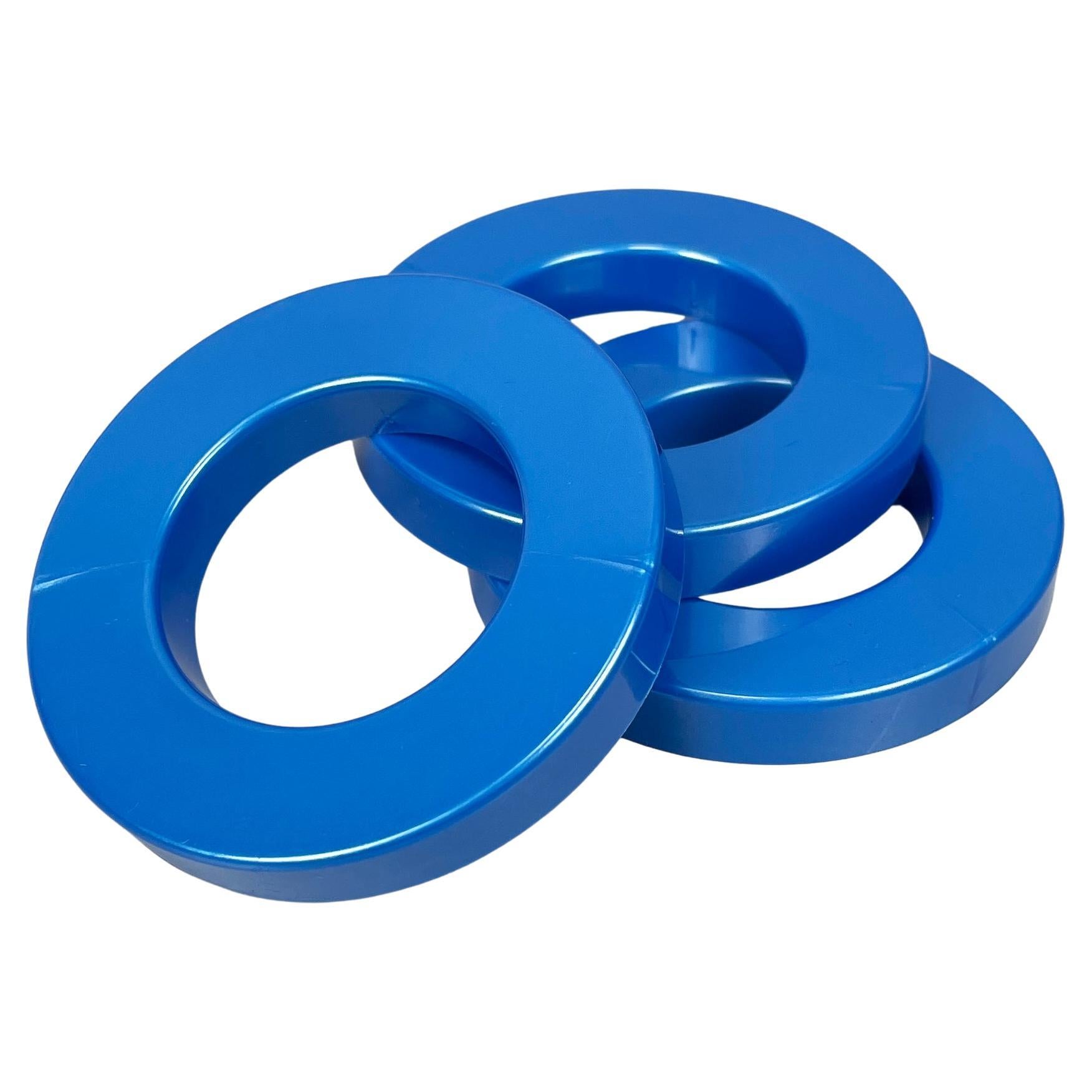 Italian modern light blue rings for perpetual wall calendar by Ring A Date, 2020