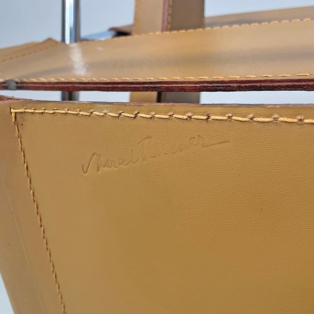 Italian modern light brown armchairs Wassily by Marcel Breuer for Gavina, 1970s For Sale 10