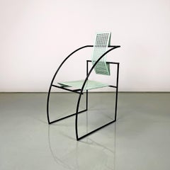 Italian modern light green blue chairs Quinta 605 by Mario Botta Alias, 1980s