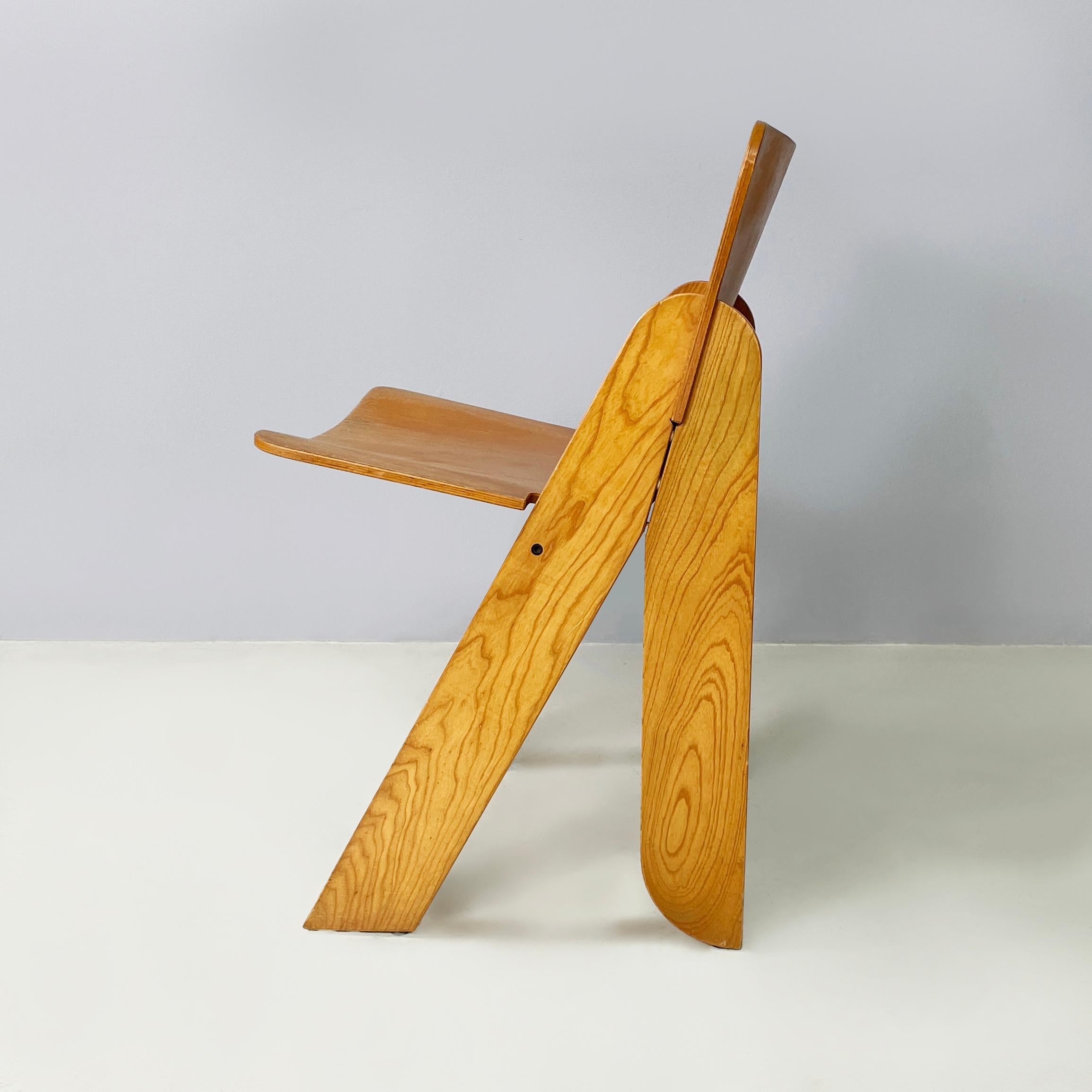Modern Italian modern Light wood Chairs Peota by Gigi Sabadin, 1970s For Sale