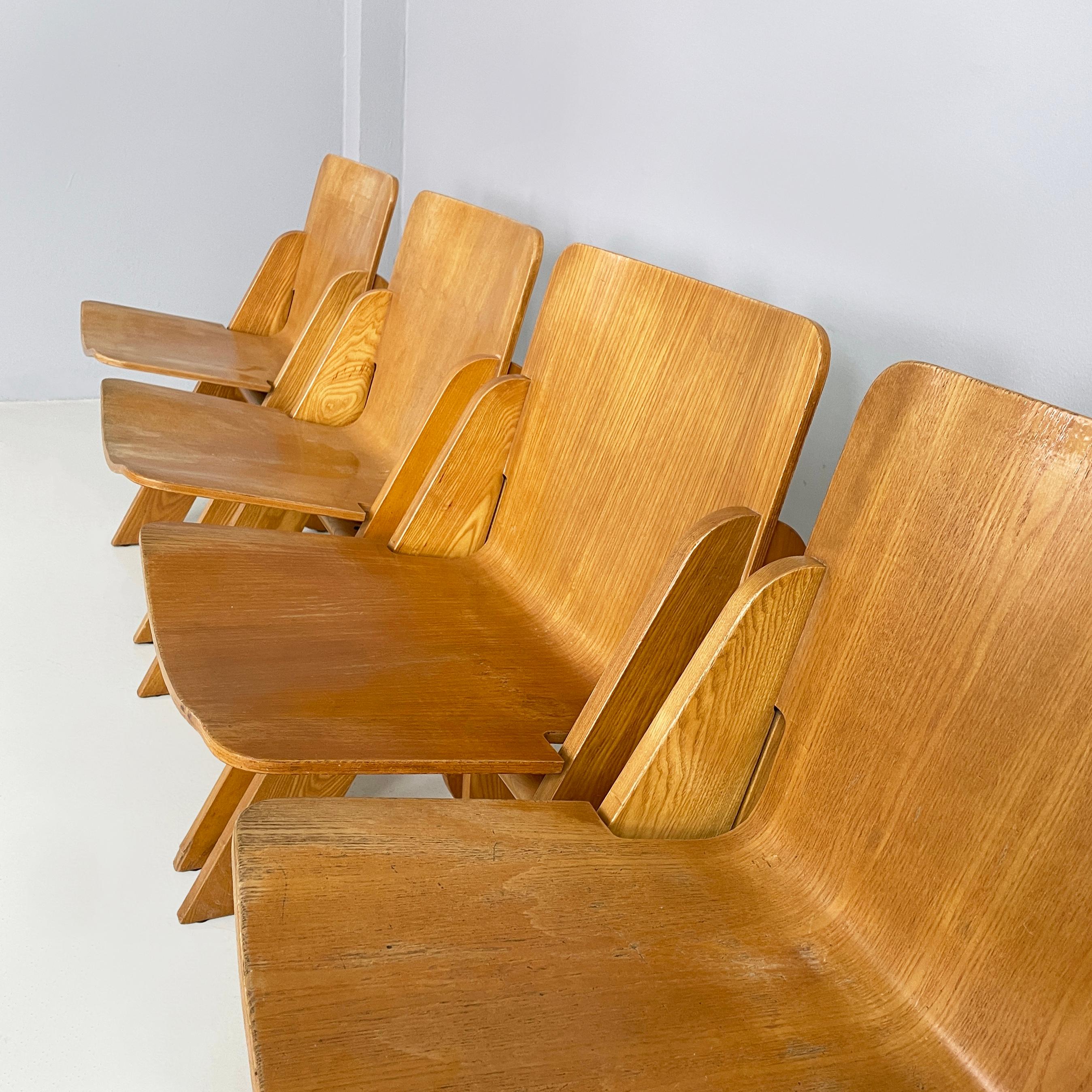 Wood Italian modern Light wood Chairs Peota by Gigi Sabadin, 1970s For Sale