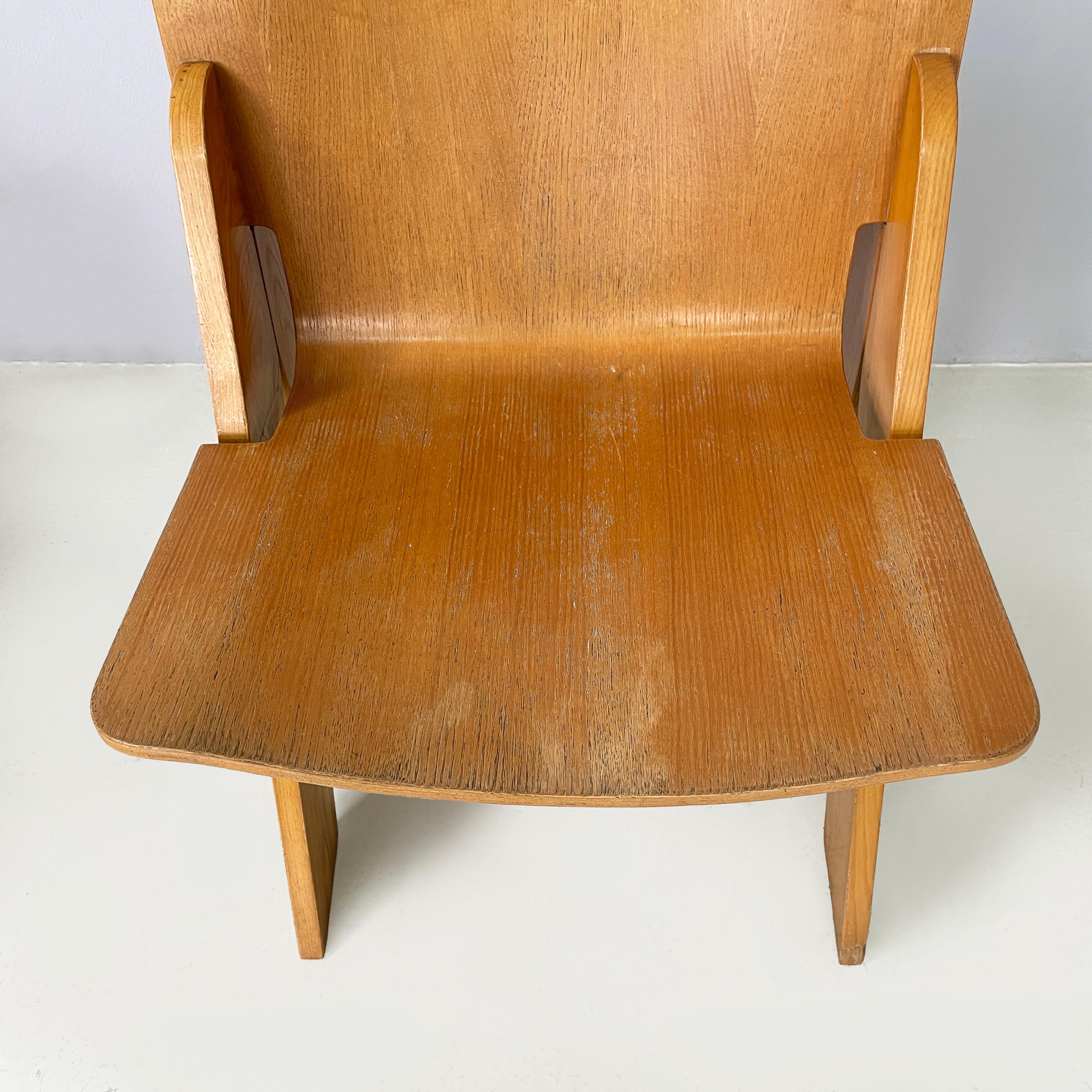 Italian modern Light wood Chairs Peota by Gigi Sabadin, 1970s For Sale 2