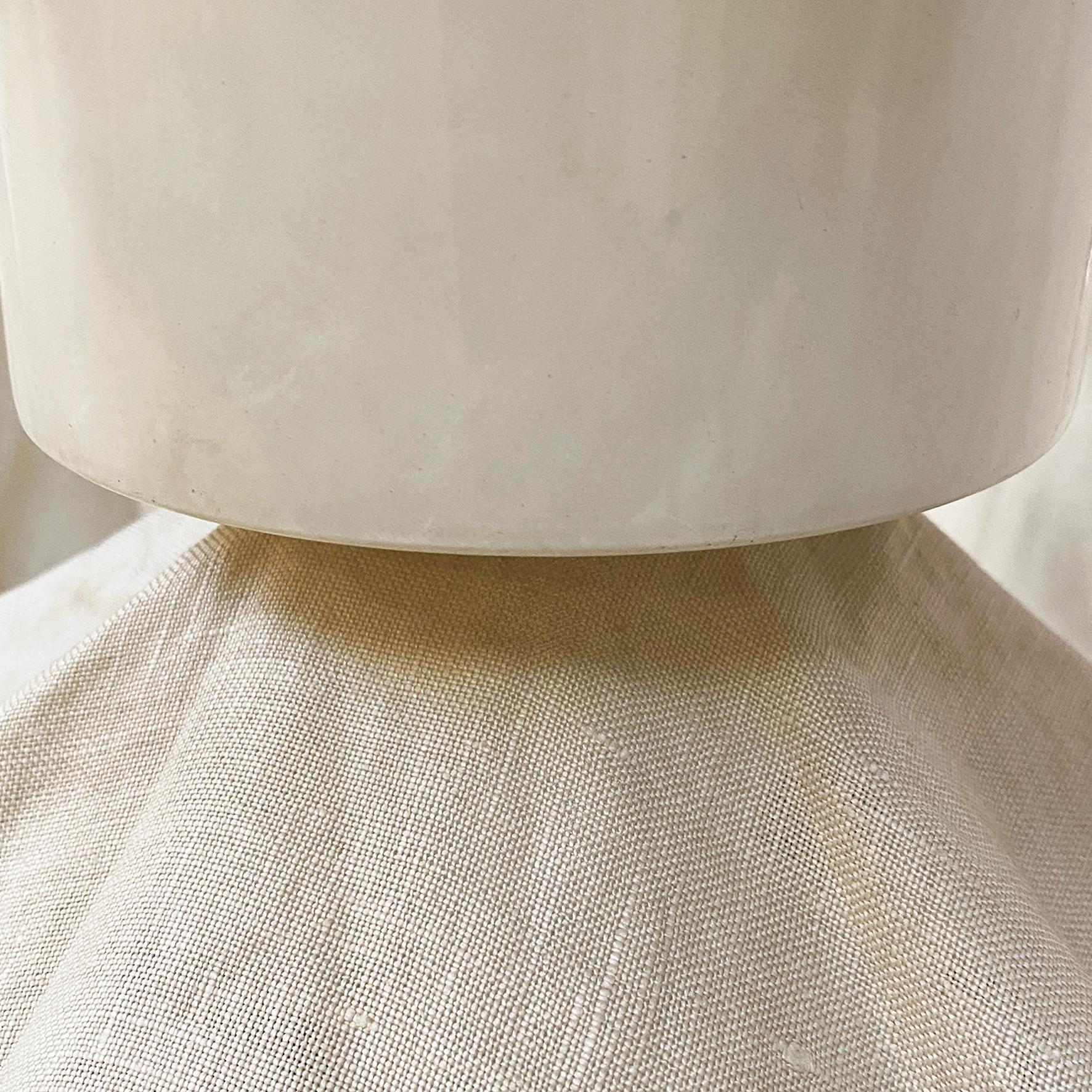 Italian modern linen and metal chandelier by Tobia Scarpa for Flos, 1980s in vendita 10
