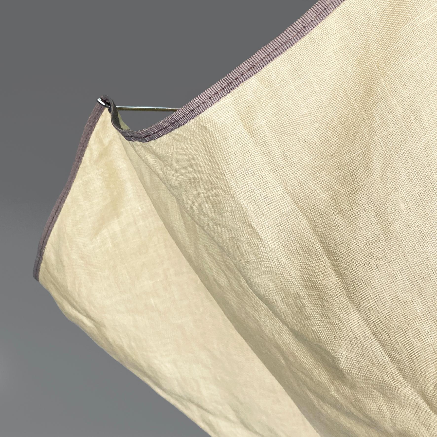 Late 20th Century Italian modern linen and metal chandelier by Tobia Scarpa for Flos, 1980s in vendita