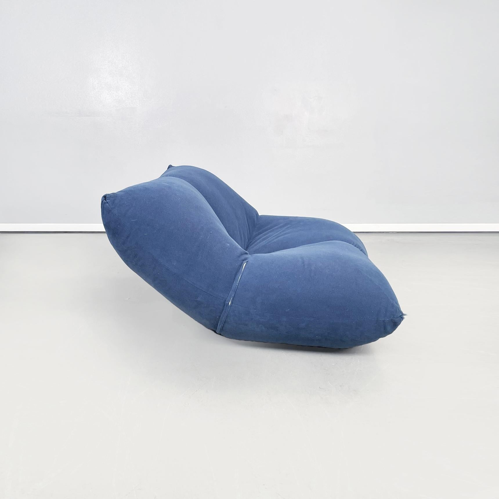 Italian Modern Living Room Set in Blue Fabric by Rosati for Giovannetti, 1970s 8