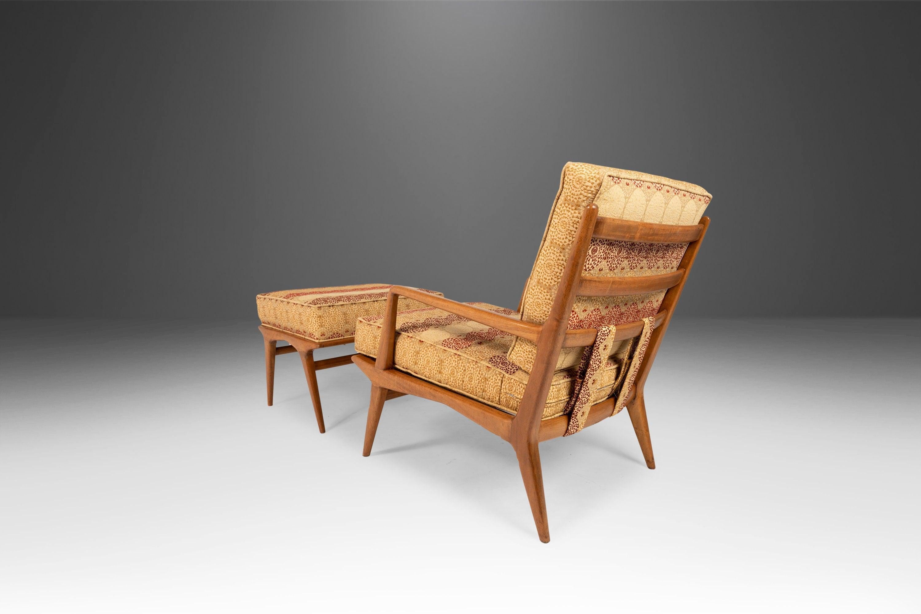 Lounge Chair and Ottoman by Carlo de Carli for M. Singer and Sons, Italy, 1950s For Sale 3