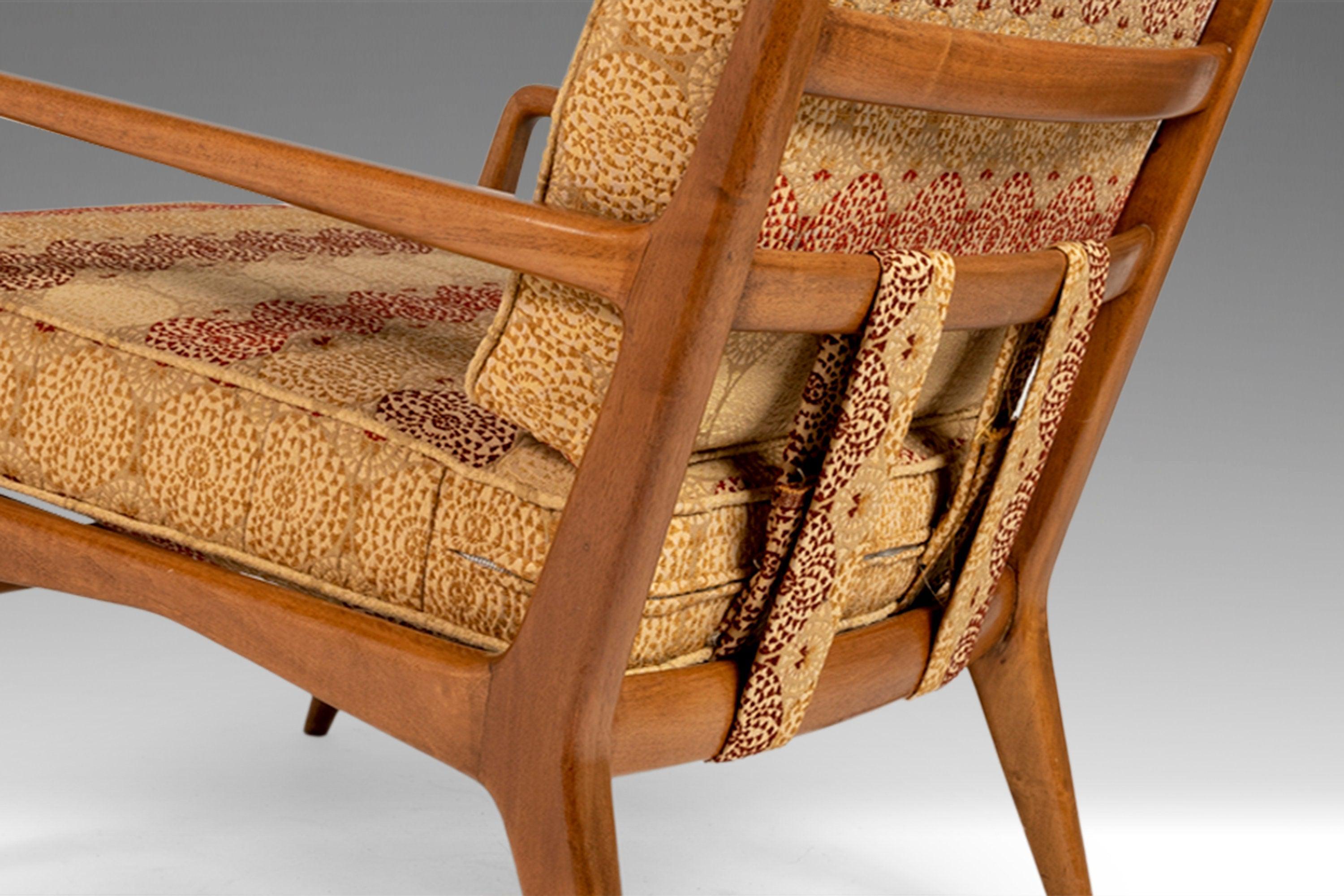 Lounge Chair and Ottoman by Carlo de Carli for M. Singer and Sons, Italy, 1950s For Sale 2
