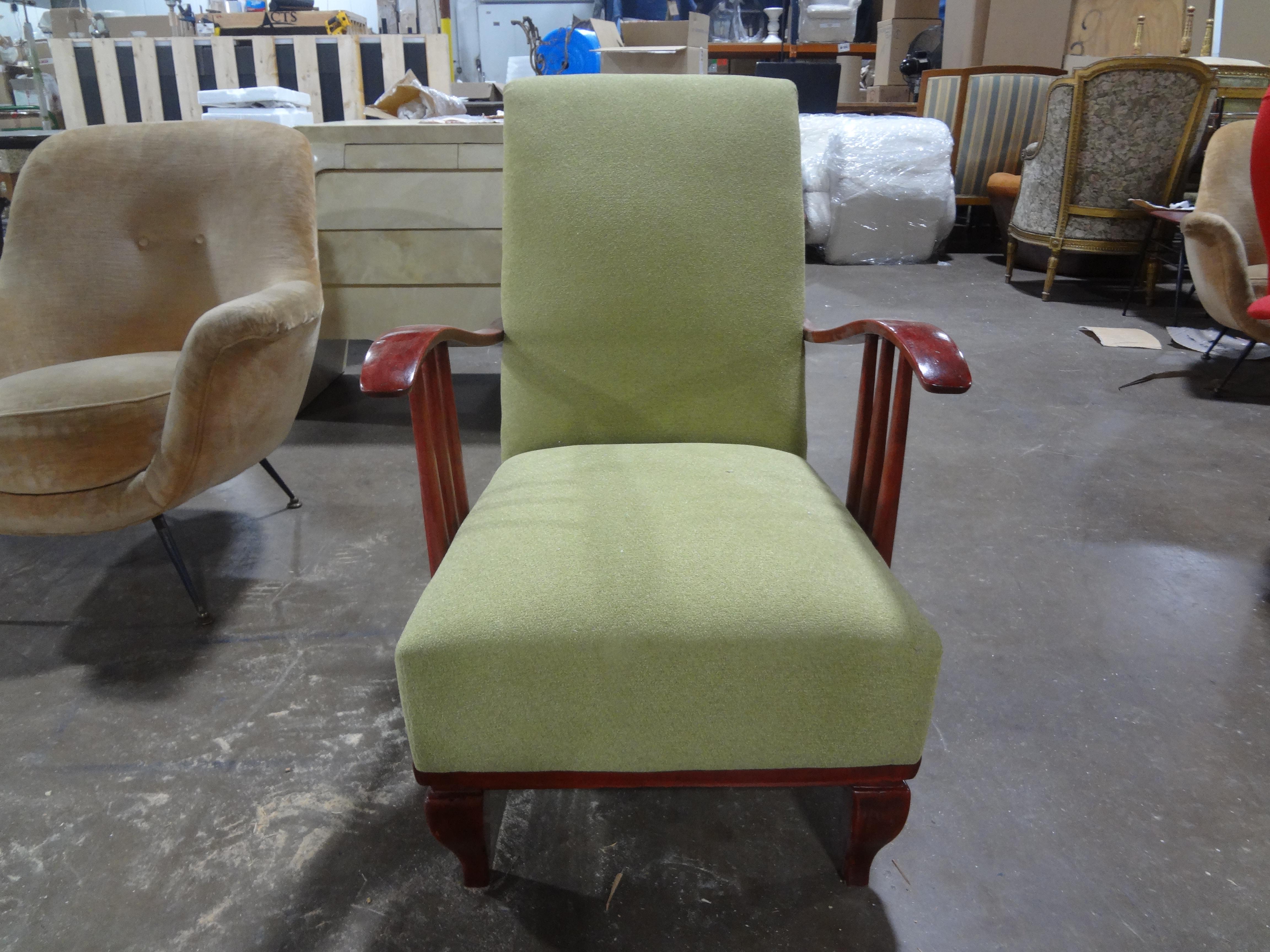 Mid-Century Modern Italian Modern Lounge Chair Attributed To Paolo Buffa For Sale