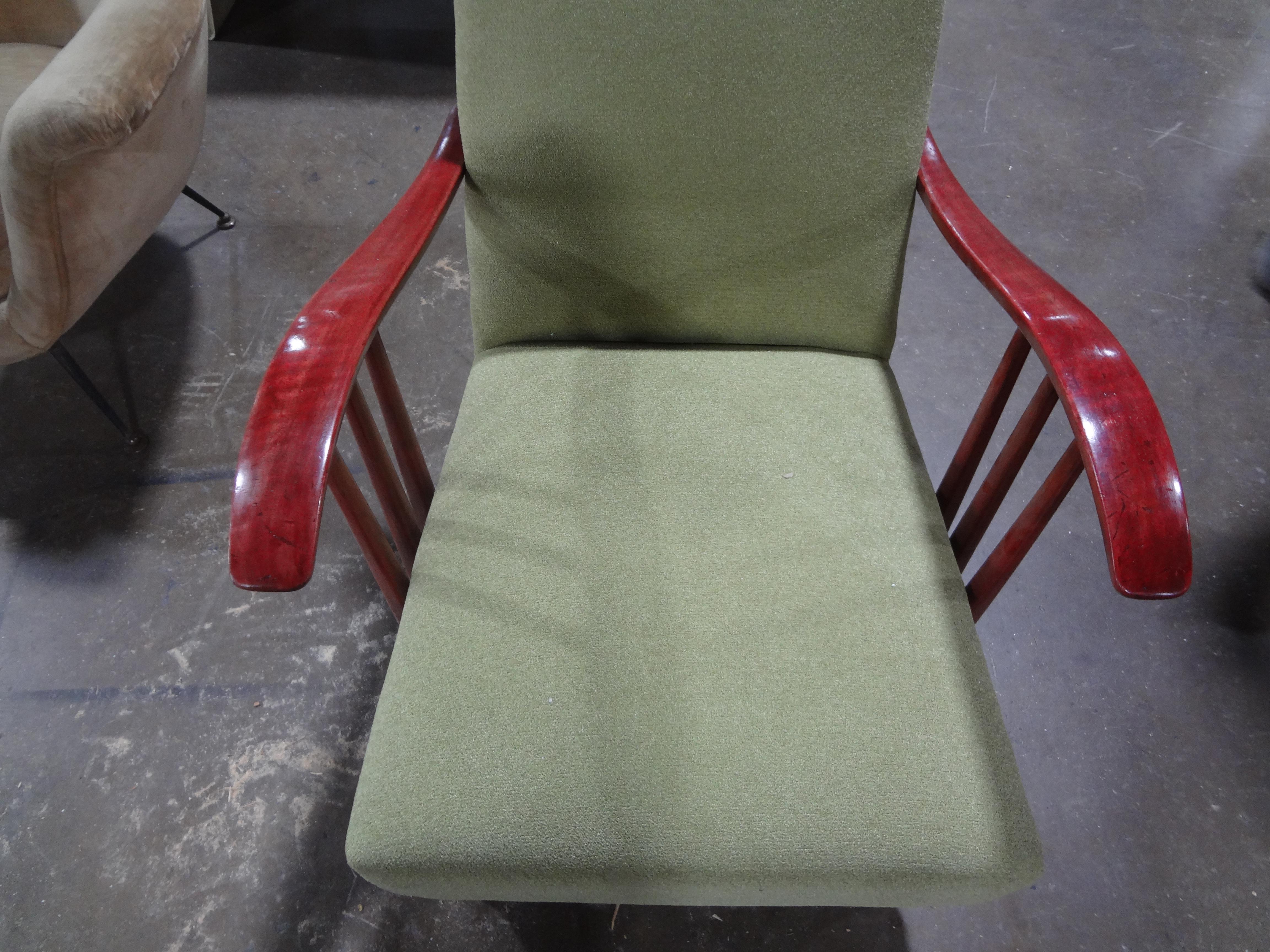 Italian Modern Lounge Chair Attributed To Paolo Buffa For Sale 1
