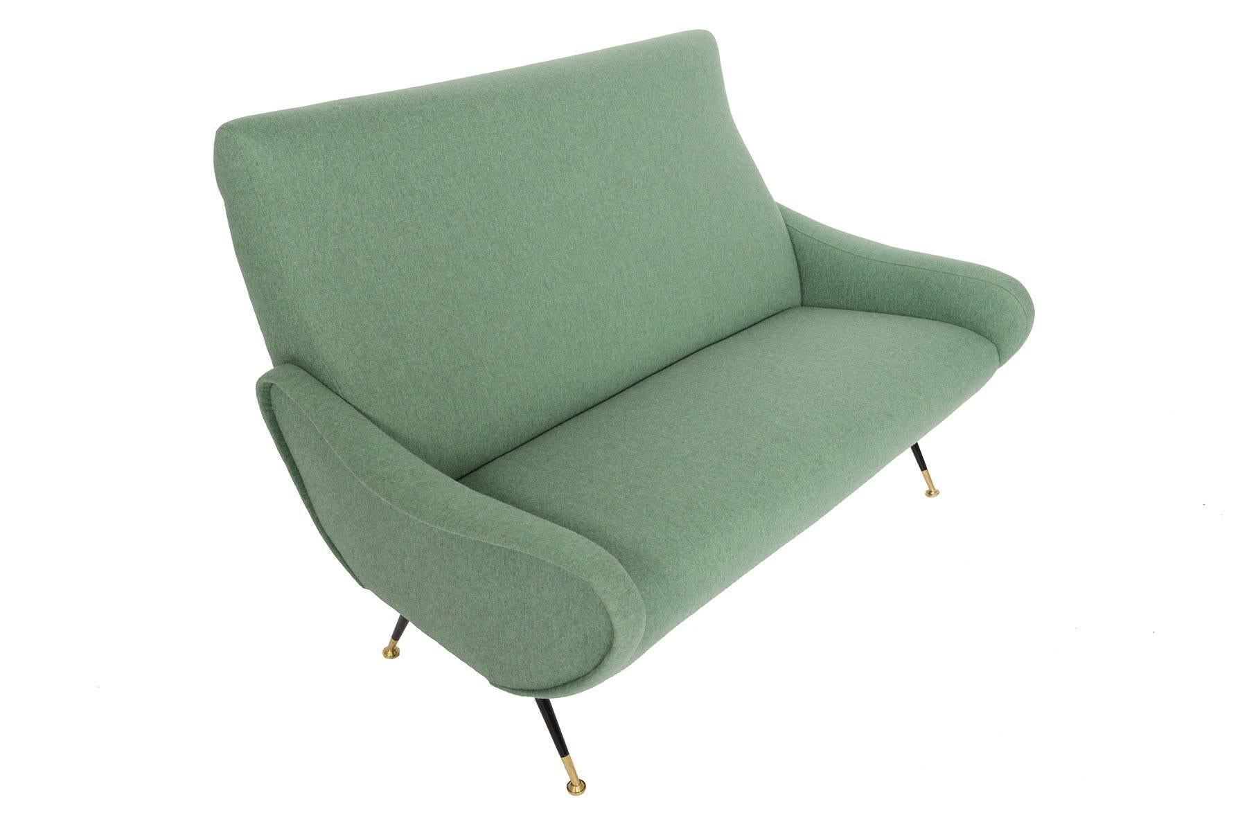 Mid-Century Modern Italian Modern Loveseat in the Style of Marco Zanuso