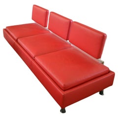Italienische Modernität und Luxus  Design Sofa  Rotes Leder   1990s