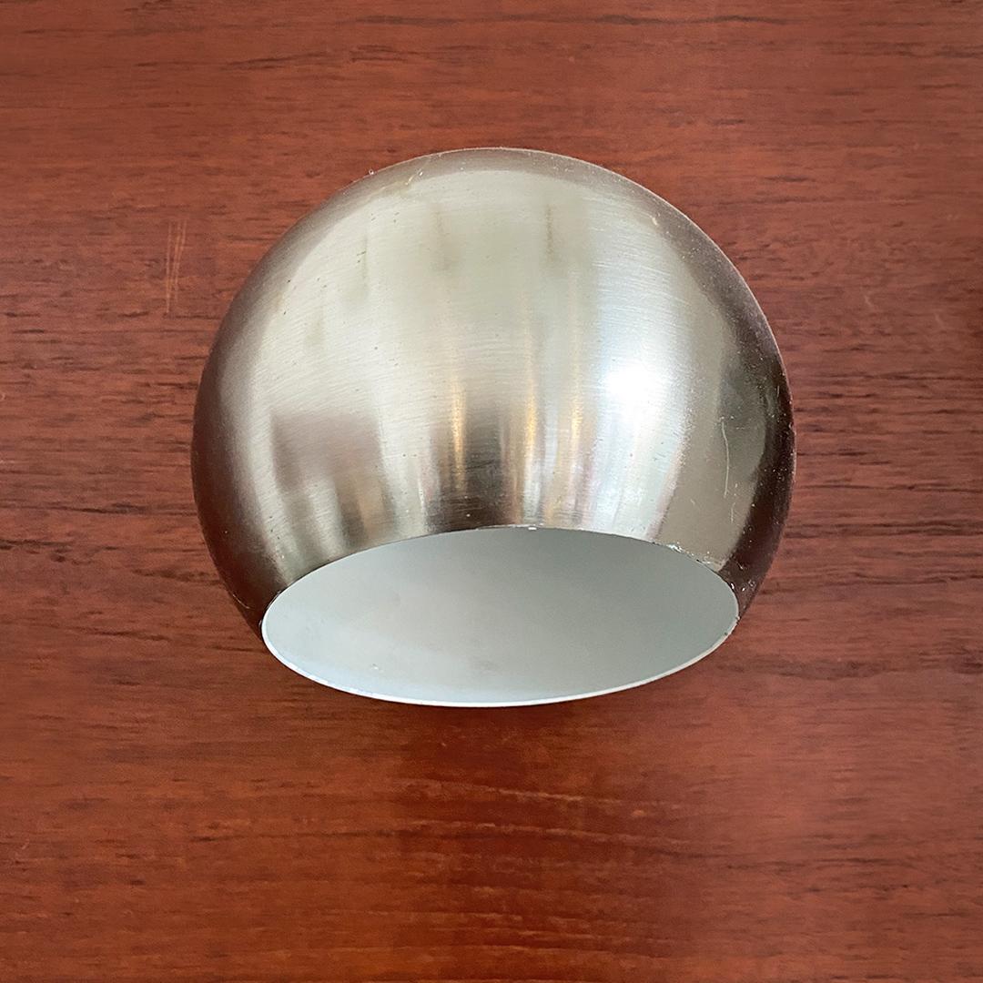 Italian Modern Magnetically Satin Steel Pair of Wall Lamp by Reggiani, 1970 For Sale 2