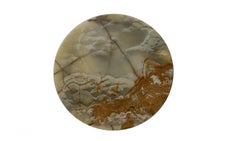 Acajou et plateau moderne italien en onyx  Table d'appoint, Paolo Buffa