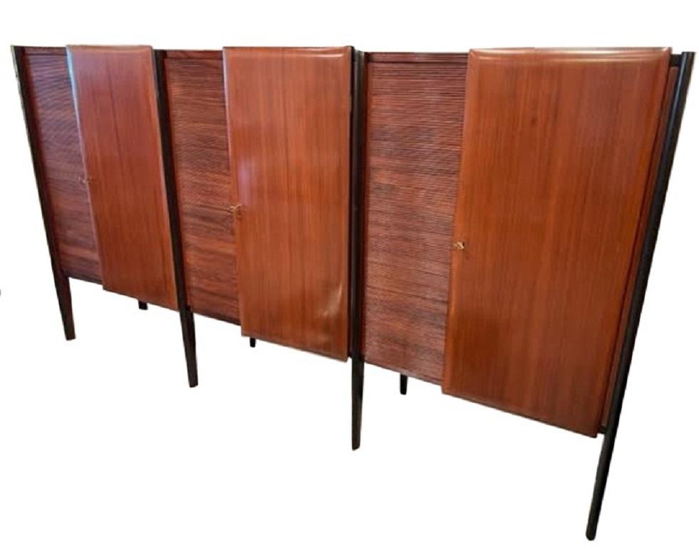 Mid-Century Modern Italian Modern Mahogany Credenza For Sale