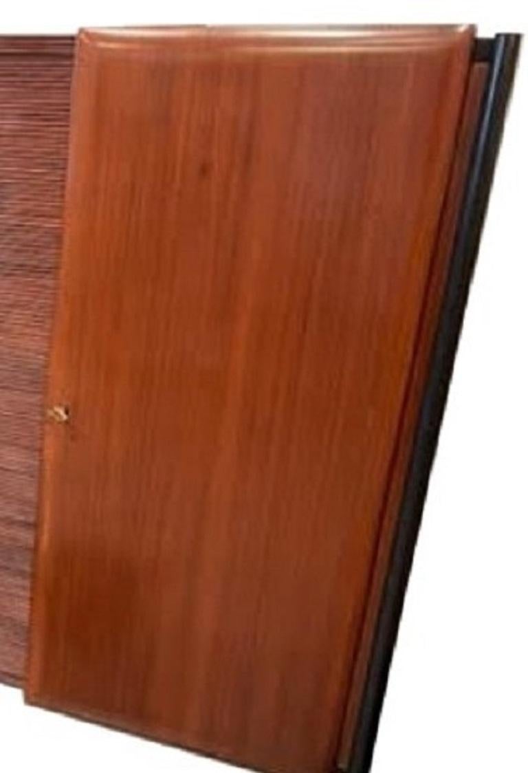 Woven Italian Modern Mahogany Credenza For Sale
