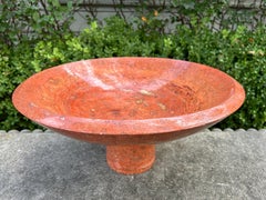 Italian Modern 17 Inch Marble Bowl By Sergio Asti