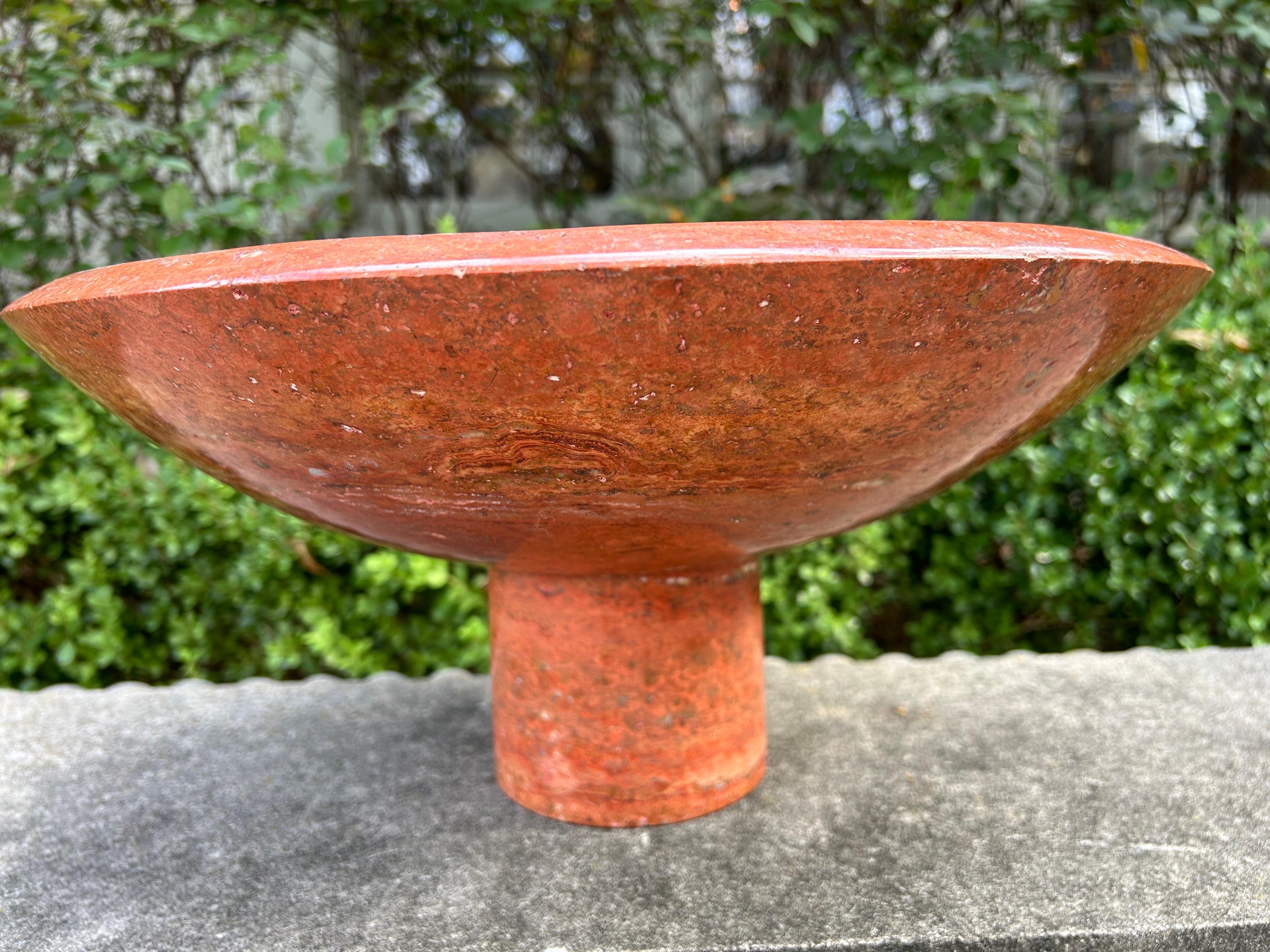 Moderne italienische Schale aus 17 Zoll Marmor von Sergio Asti im Zustand „Gut“ in Houston, TX