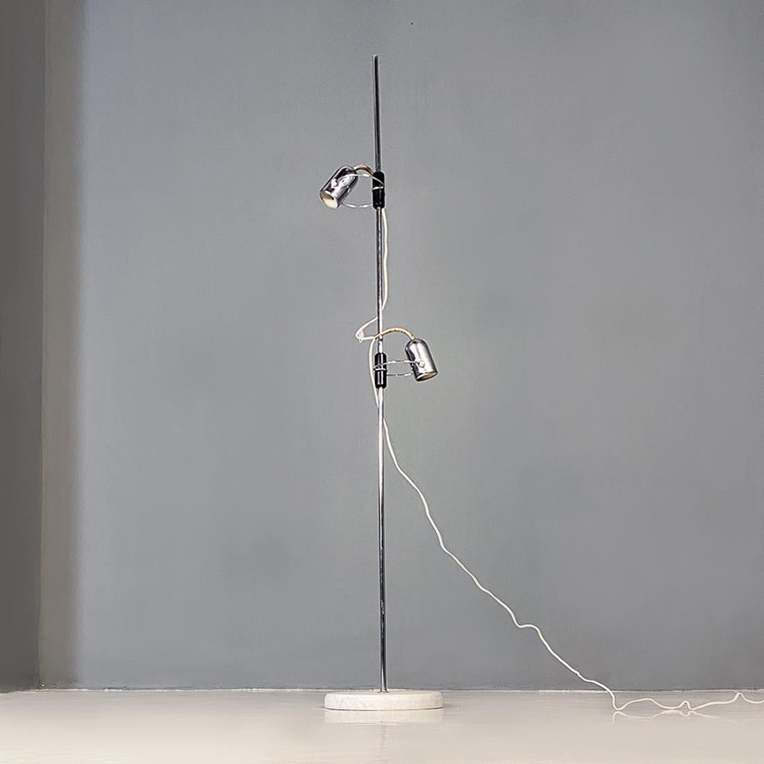 Lampadaire moderne italien en métal et marbre Fois, Reggiani Illuminazione 1970 en vente 4