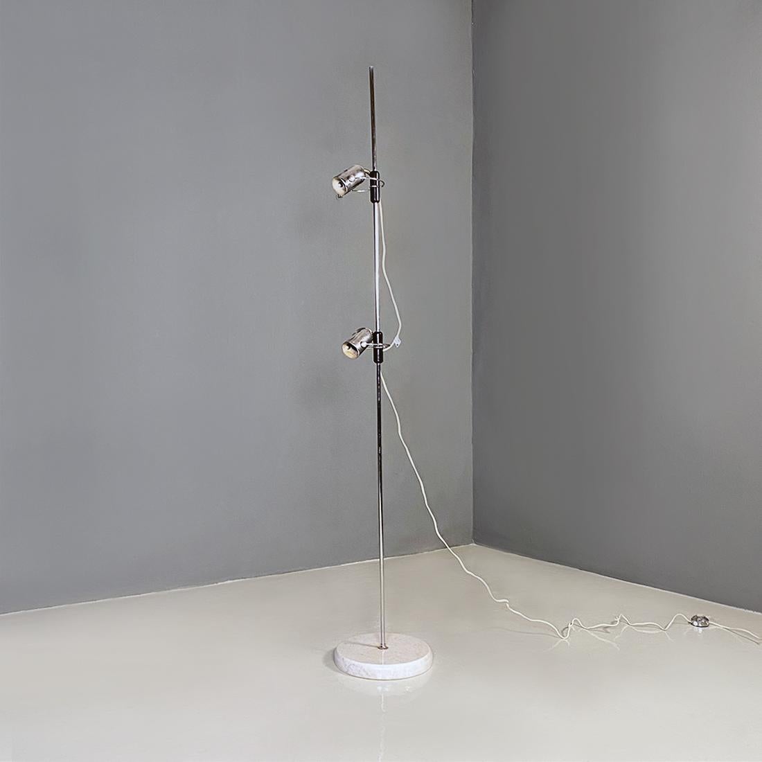 Italian Modern Marble Metal Plastic Floor Lamp Fois, Reggiani Illuminazione 1970 For Sale 7