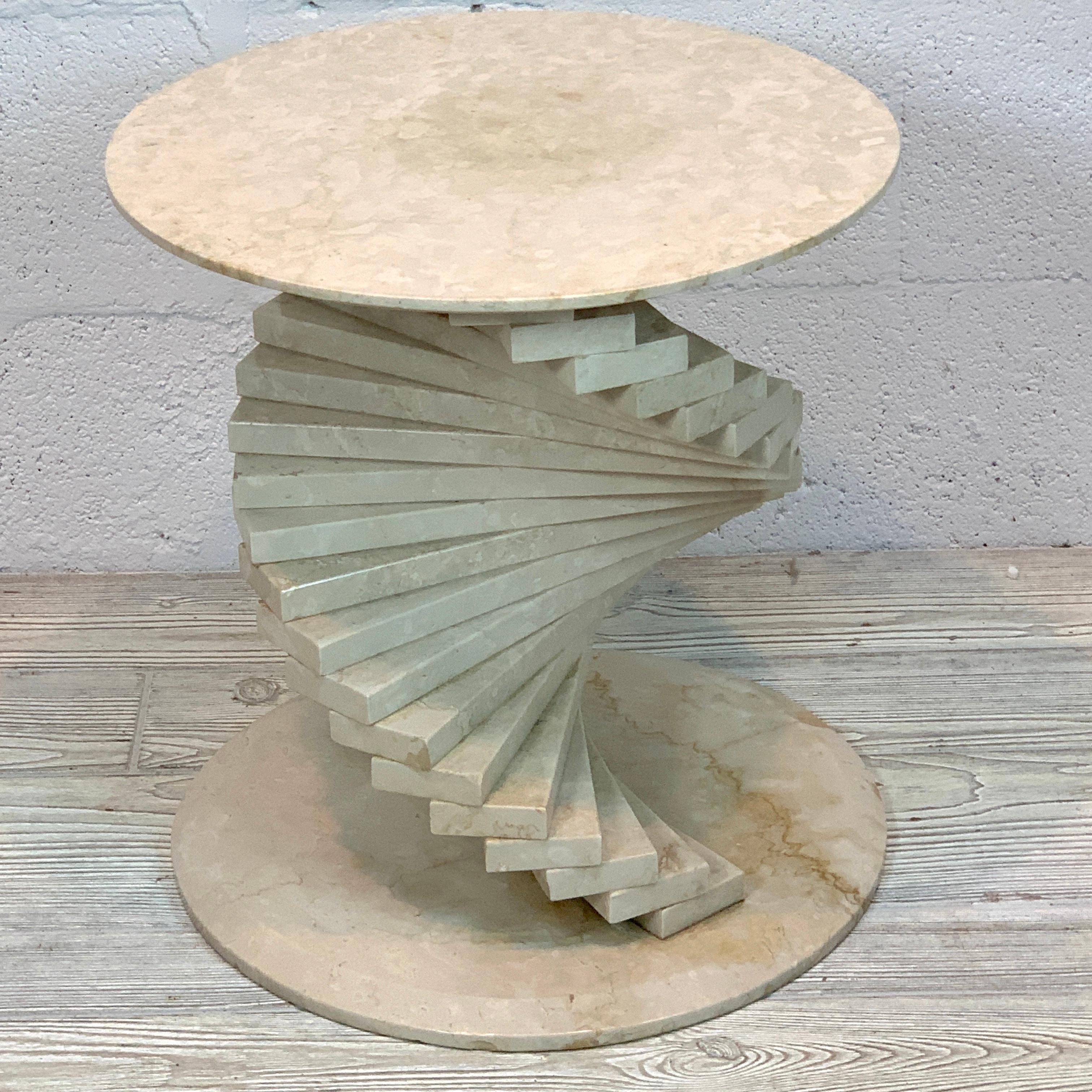 spiral end table