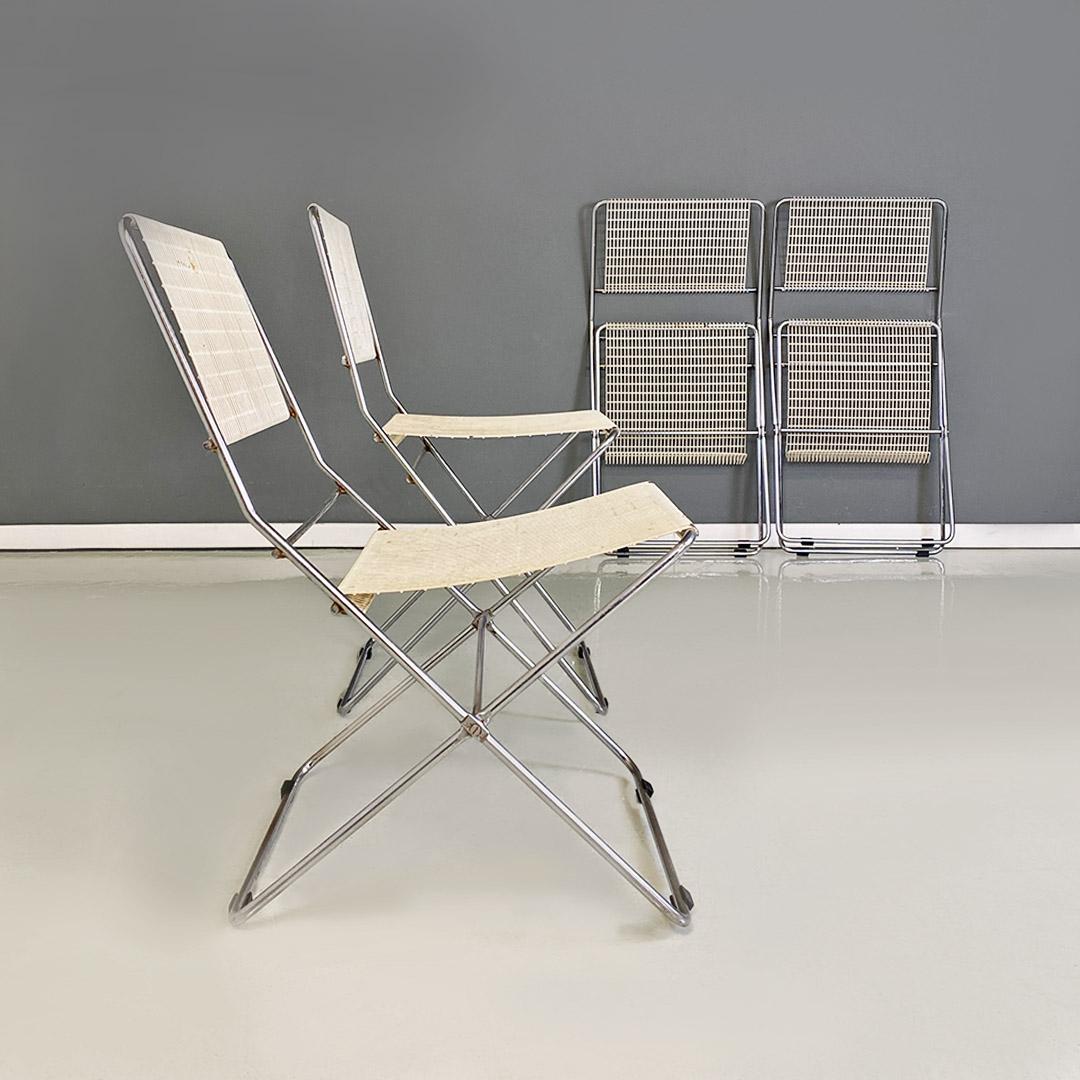 Modern Italian modern metal adjustable chairs by De Marco & Rebolini for Robots, 1970s For Sale