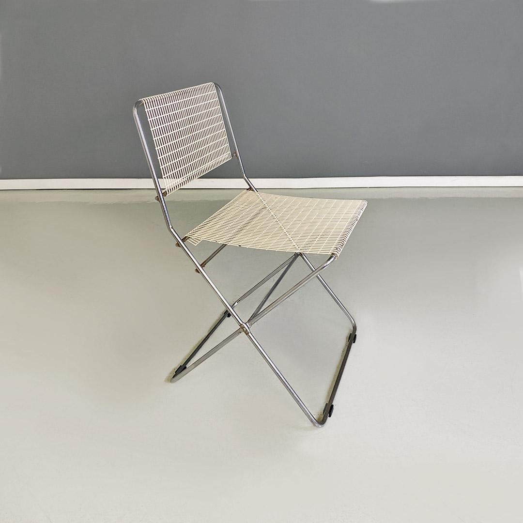 Italian modern metal adjustable chairs by De Marco & Rebolini for Robots, 1970s In Good Condition For Sale In MIlano, IT