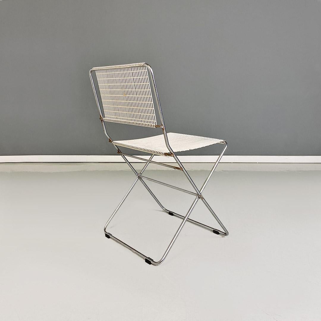 Metal Italian modern metal adjustable chairs by De Marco & Rebolini for Robots, 1970s For Sale