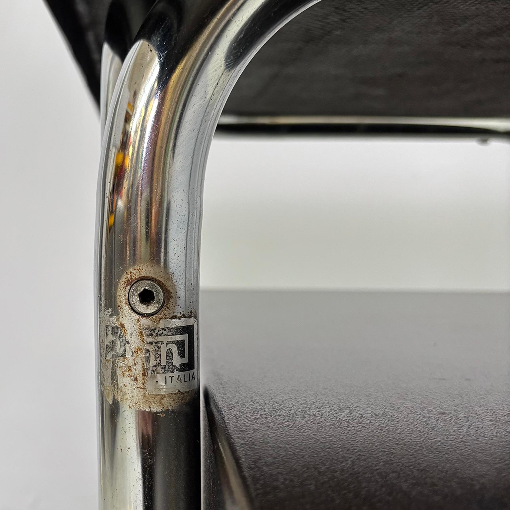 Escritorio moderno italiano de metal y plástico marrón oscuro para 2 INN, años 70 en venta 10