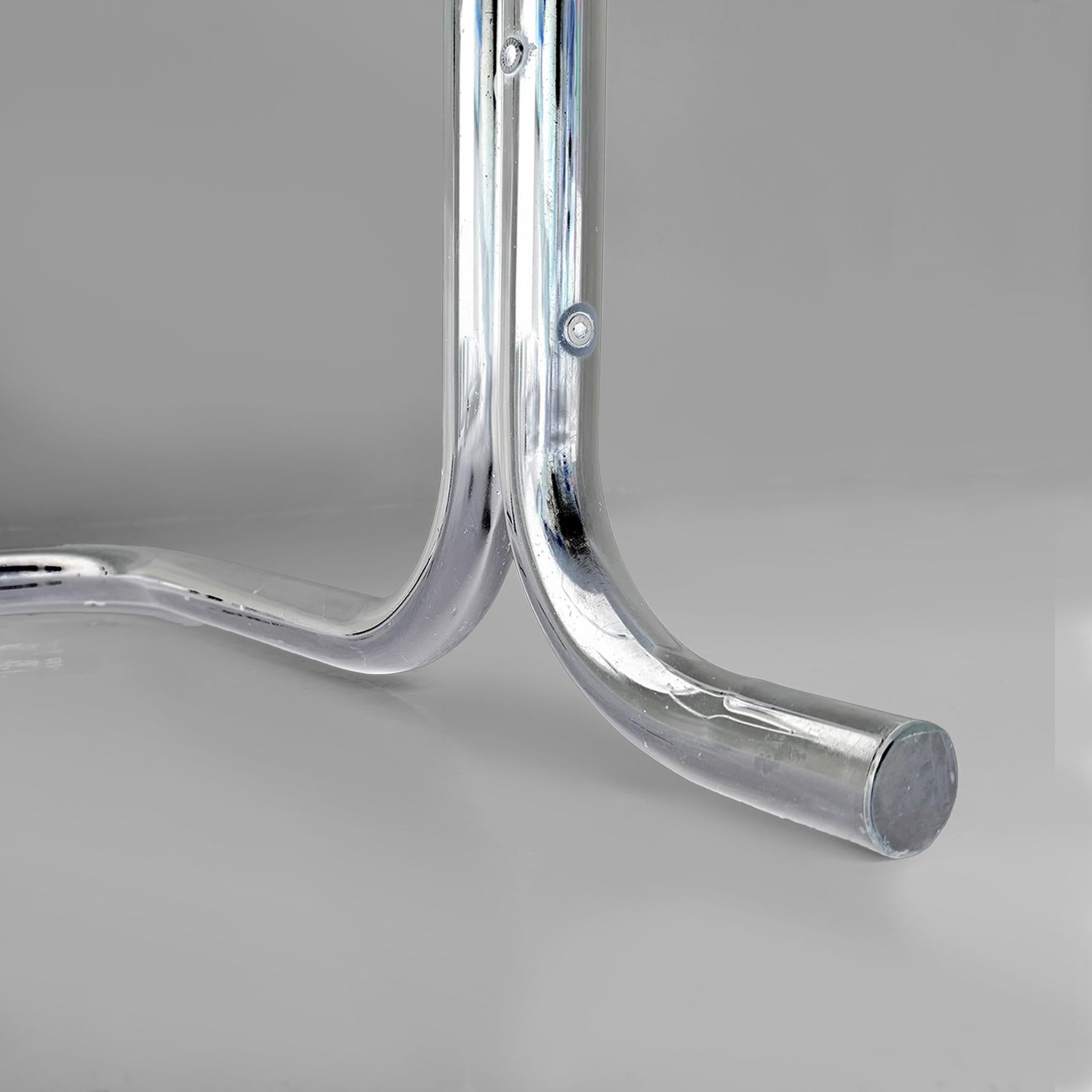 Escritorio moderno italiano de metal y plástico marrón oscuro para 2 INN, años 70 en venta 13