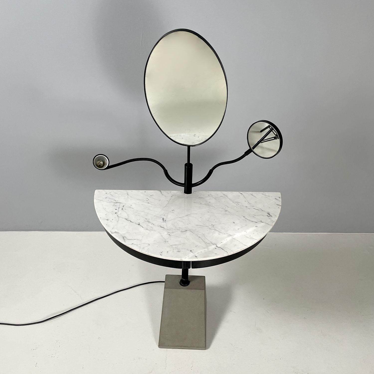 Italian modern metal and marble dressing table Carlo Forcolini for Alias, 1980s  4