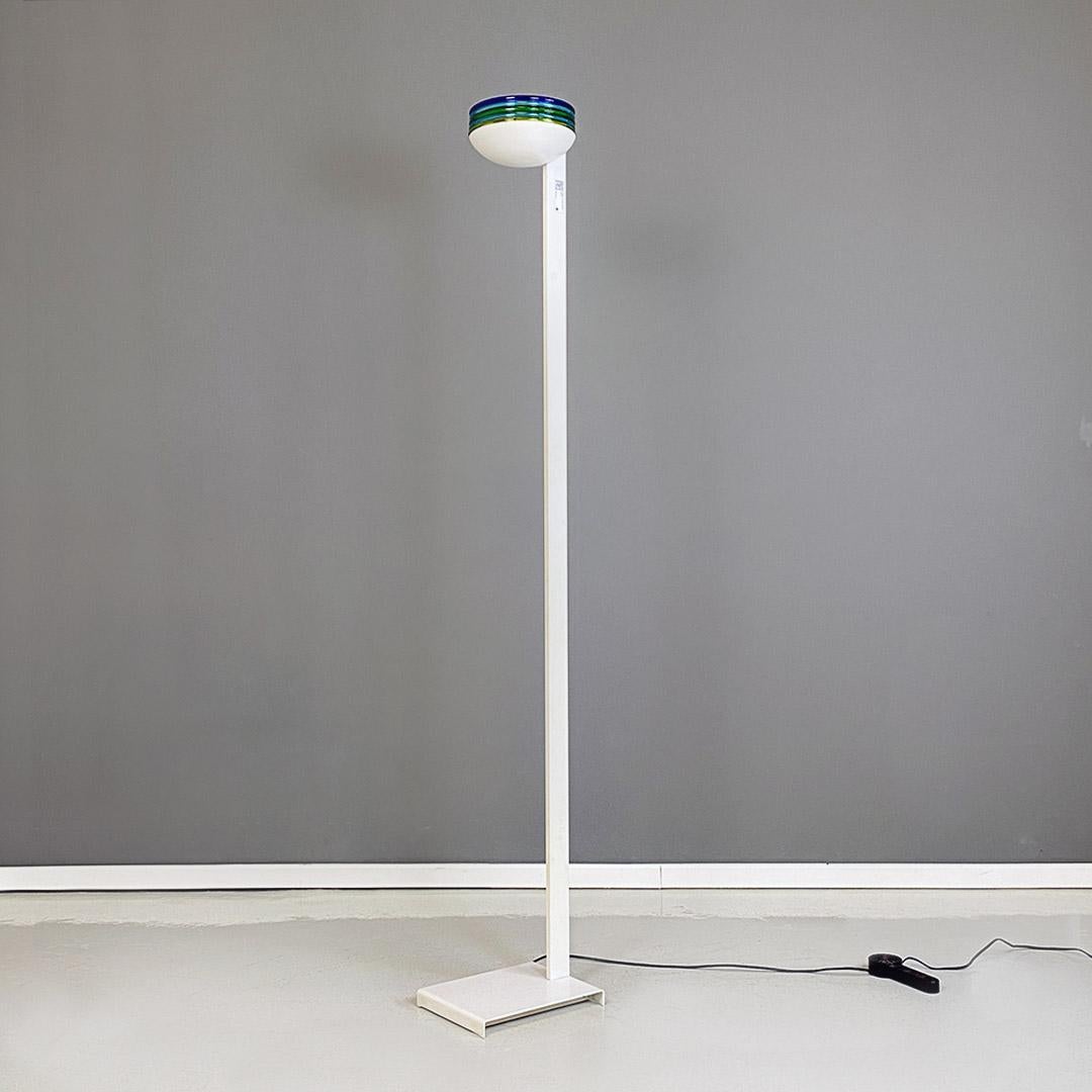Italian Modern Metal and Murano Glass L670 Floor Lamp by R. Pamio, Leucos, 1980s For Sale 10