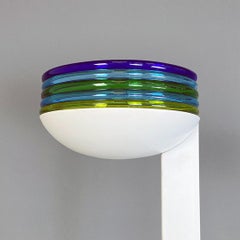 Italian Modern Metal and Murano Glass L670 Floor Lamp by R. Pamio, Leucos, 1980s