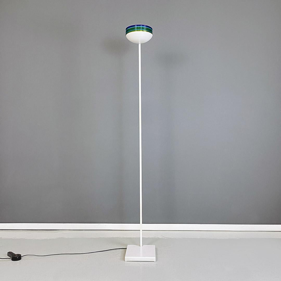 Italian Modern Metal and Murano Glass L670 Floor Lamp by R. Pamio, Leucos, 1980s For Sale 2