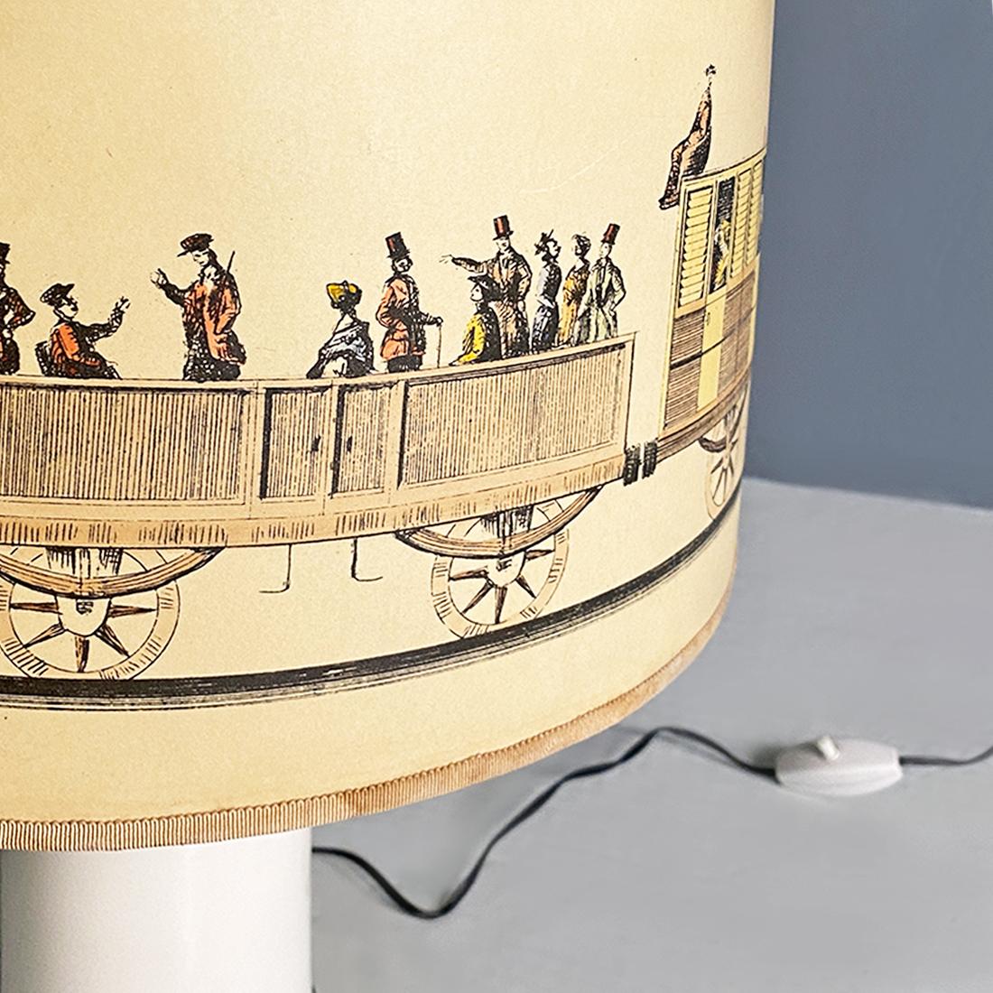 Italian Modern Metal and Parchment Table Lamp, 1960s For Sale 4