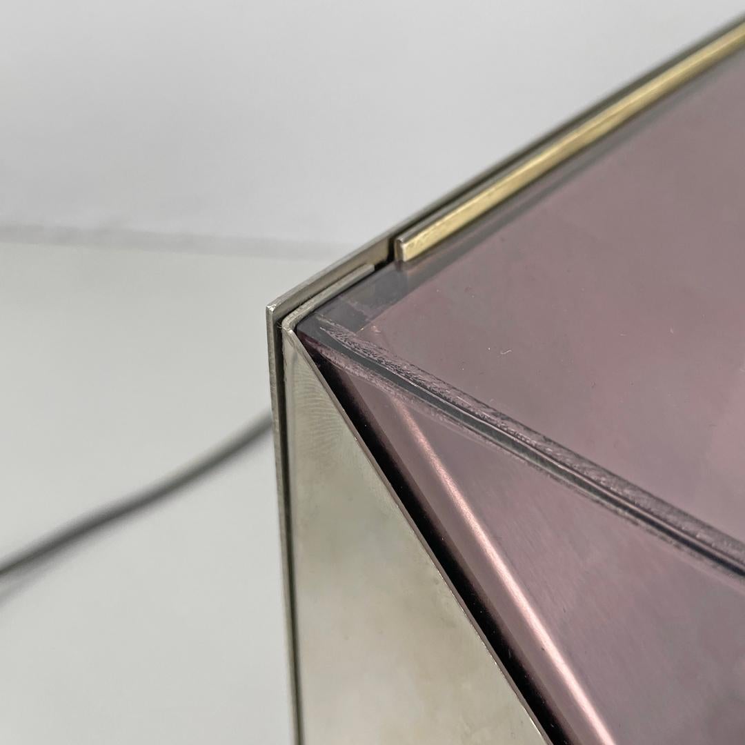 Lampe de table moderne italienne en métal et plexiglas violet par Iter Elettronica, 1970 en vente 6