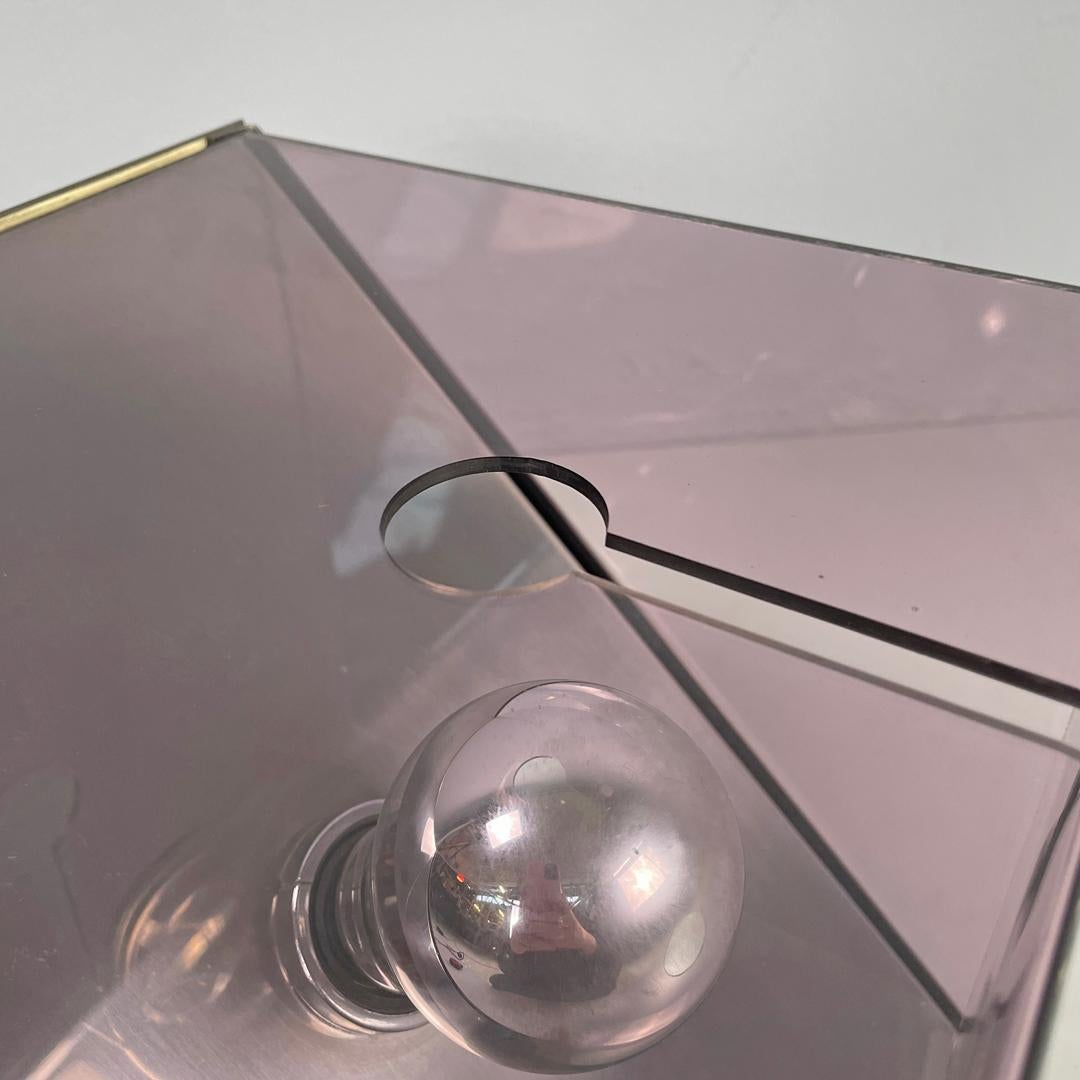 Lampe de table moderne italienne en métal et plexiglas violet par Iter Elettronica, 1970 en vente 7