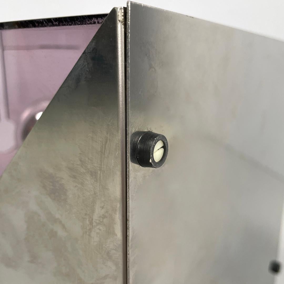 Lampe de table moderne italienne en métal et plexiglas violet par Iter Elettronica, 1970 en vente 12