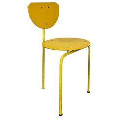 Italian modern metal and wood Alien chair by Carlo Forcolini for Alias, 1980s