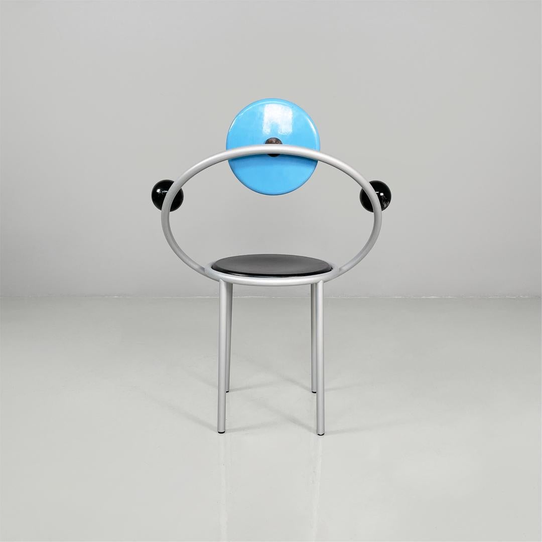 Chaise moderne italienne en métal et en bois First by Michele de Lucchi for Memphis, 1983 en vente 2