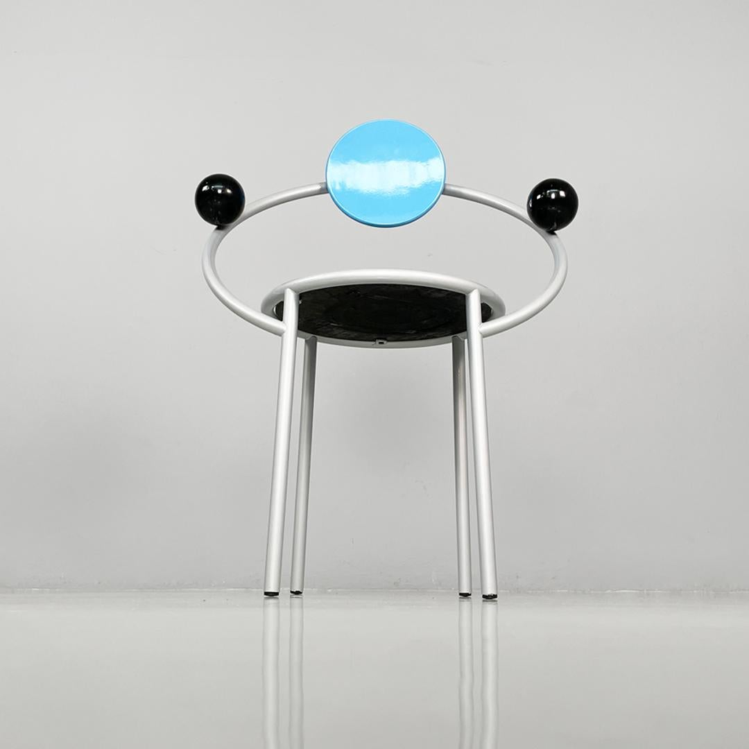 Chaise moderne italienne en métal et en bois First by Michele de Lucchi for Memphis, 1983 en vente 3